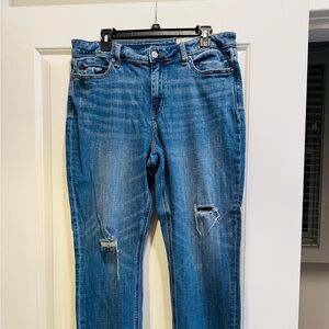 Women's Skinny Distressed Blue Jeans